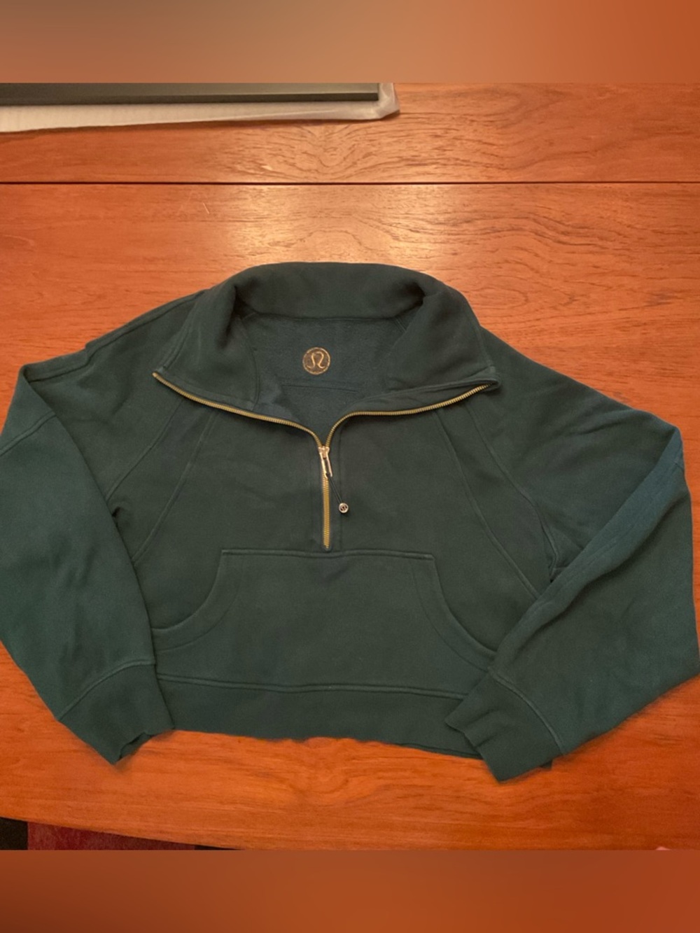 lululemon athletica women's Deep Teal Half-Zip Pullover Sweater